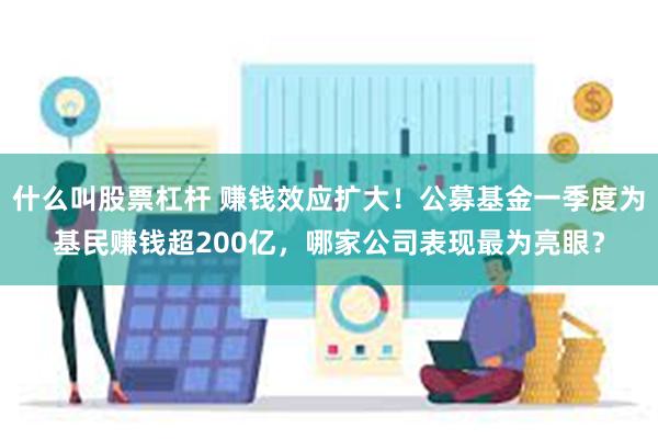 什么叫股票杠杆 赚钱效应扩大！公募基金一季度为基民赚钱超200亿，哪家公司表现最为亮眼？