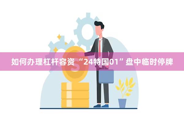 如何办理杠杆容资 “24特国01”盘中临时停牌