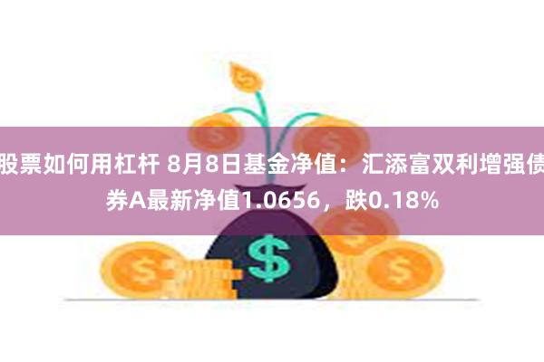 股票如何用杠杆 8月8日基金净值：汇添富双利增强债券A最新净值1.0656，跌0.18%