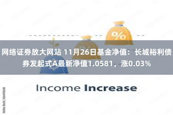 网络证劵放大网站 11月26日基金净值：长城裕利债券发起式A最新净值1.0581，涨0.03%